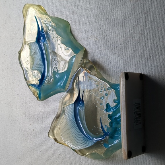 Acrylic Art Sculptures Marlin Fish Set of 2 Ocean Marine Life Home Decor N-2 - Picture 14 of 14